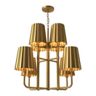 Alora Lighting - Plisse Metal Shade Chandelier - CH528830AG | Montreal Lighting & Hardware