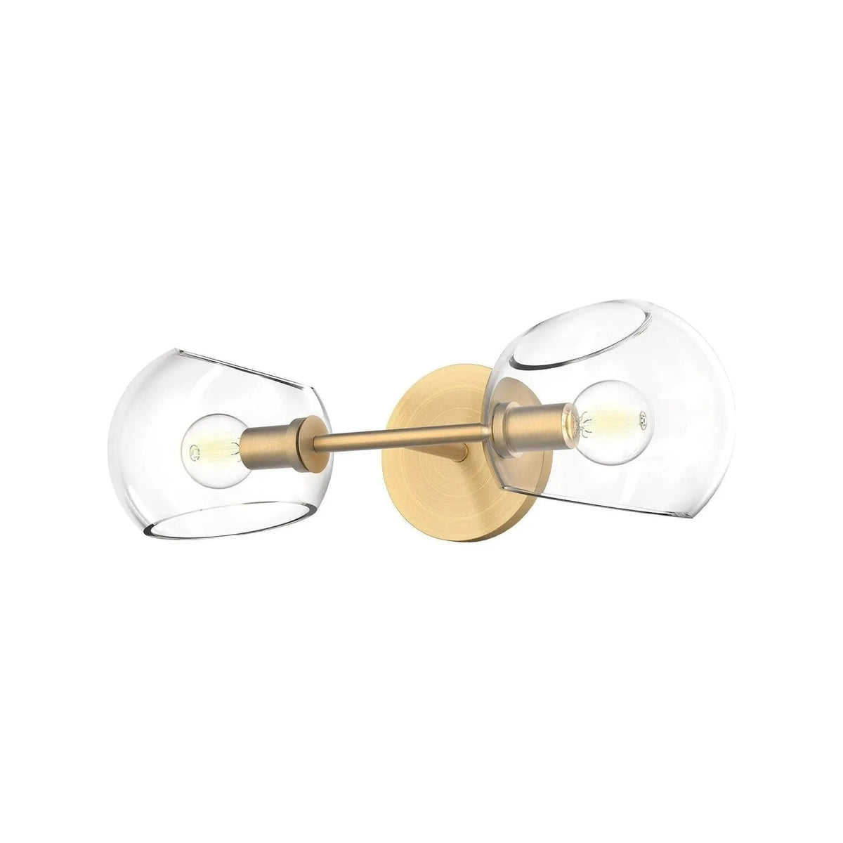 Alora Lighting - Willow Double Wall Sconce - WV548217BGCL | Montreal Lighting & Hardware