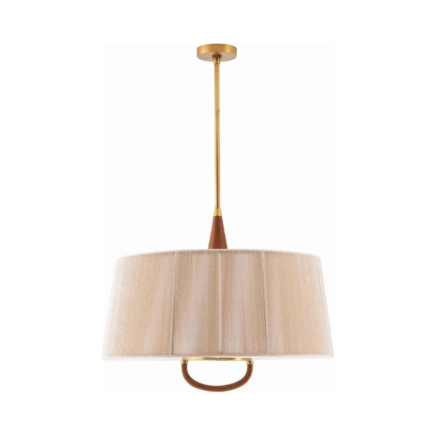 Arteriors - DMC26 - Six Light Pendant - Middlebury - Graphite/Graphite/Heritage Brass