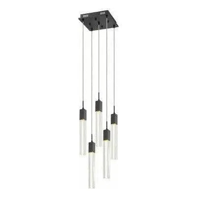 Avenue Lighting - Glacier 5 Pendant - HF1900-5-GL-BK-C | Montreal Lighting & Hardware