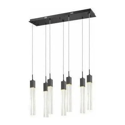 Avenue Lighting - Glacier Linear Multi Pendant - HF1900-7-GL-BK-C | Montreal Lighting & Hardware
