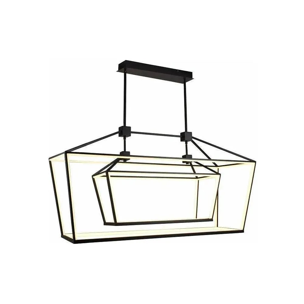 Avenue Lighting - Park Ave. Double Linear Chandelier - HF9413-BLK | Montreal Lighting & Hardware