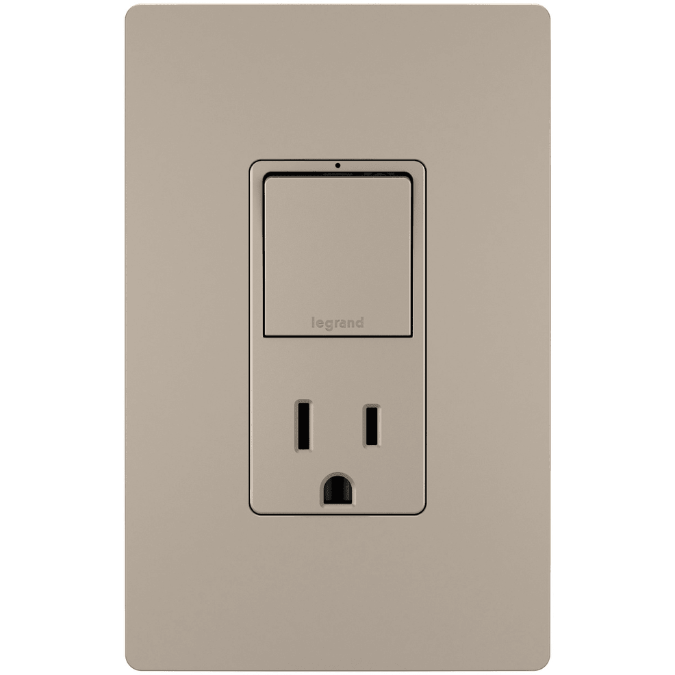 Legrand Radiant - radiant® Single Pole/3-Way Switch with 15A Tamper-Resistant Outlet - RCD38TRNICC6 | Montreal Lighting & Hardware