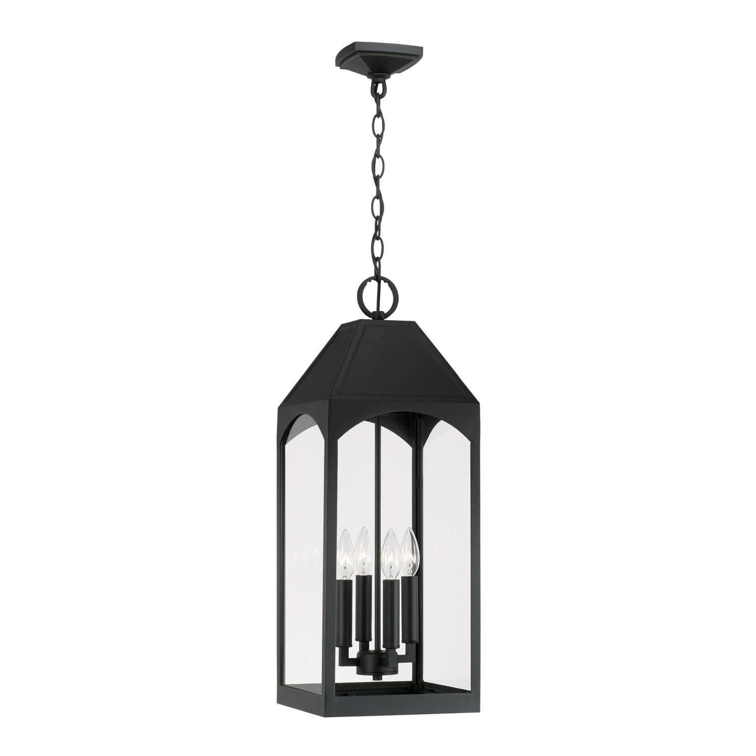 Capital Lighting Fixture Company - Burton Outdoor Hanging Lantern - 946342BK | Montreal Lighting & Hardware