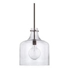 Capital Lighting Fixture Company - Crawford Seeded Glass Pendant - 325712BZ | Montreal Lighting & Hardware