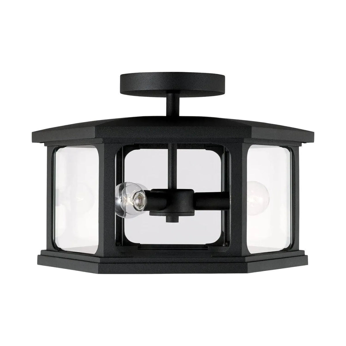 Capital Lighting Fixture Company - Walton Outdoor Semi-Flush Mount - 946632BK | Montreal Lighting & Hardware