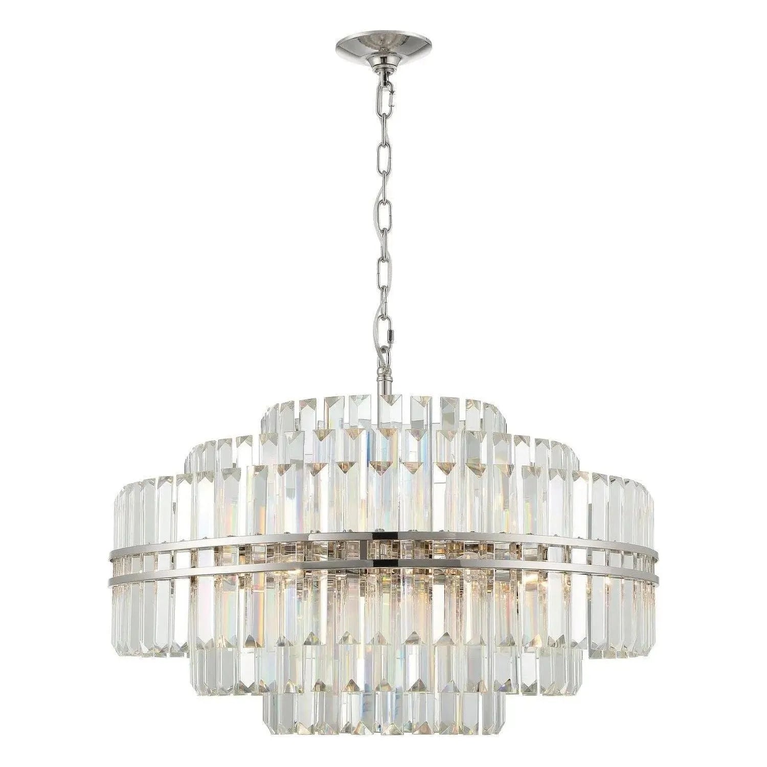 Crystorama - Hayes Chandelier - HAY-1407-PN | Montreal Lighting & Hardware
