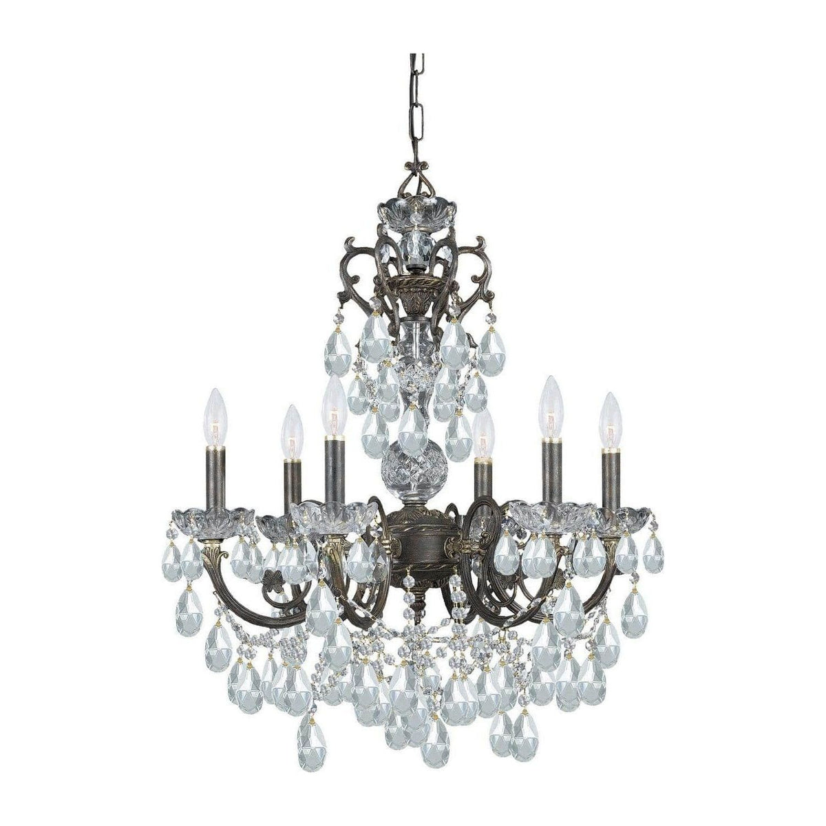 Crystorama - Legacy Chandelier - 5196-EB-CL-S | Montreal Lighting & Hardware