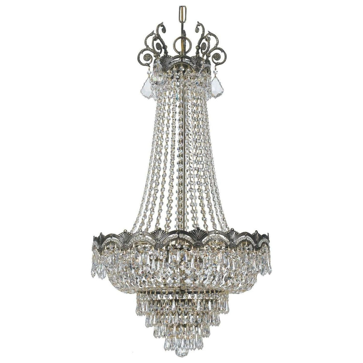Crystorama - Majestic 8 Light Chandelier - 1487-HB-CL-SAQ | Montreal Lighting & Hardware