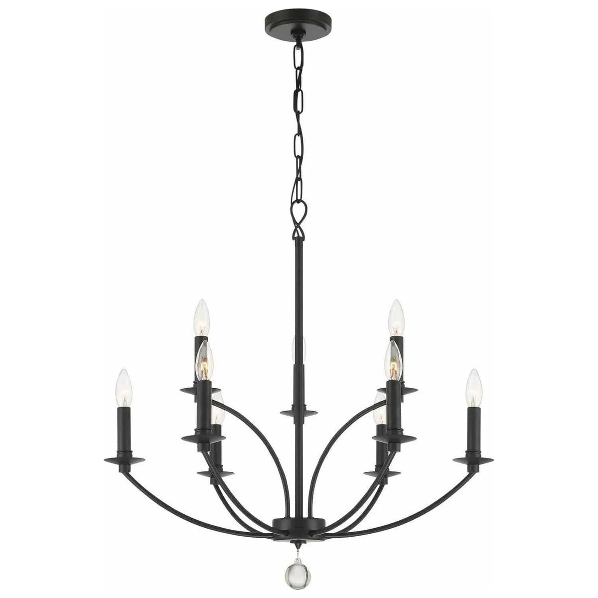 Crystorama - Mila Chandelier - MIL-8009-BK | Montreal Lighting & Hardware