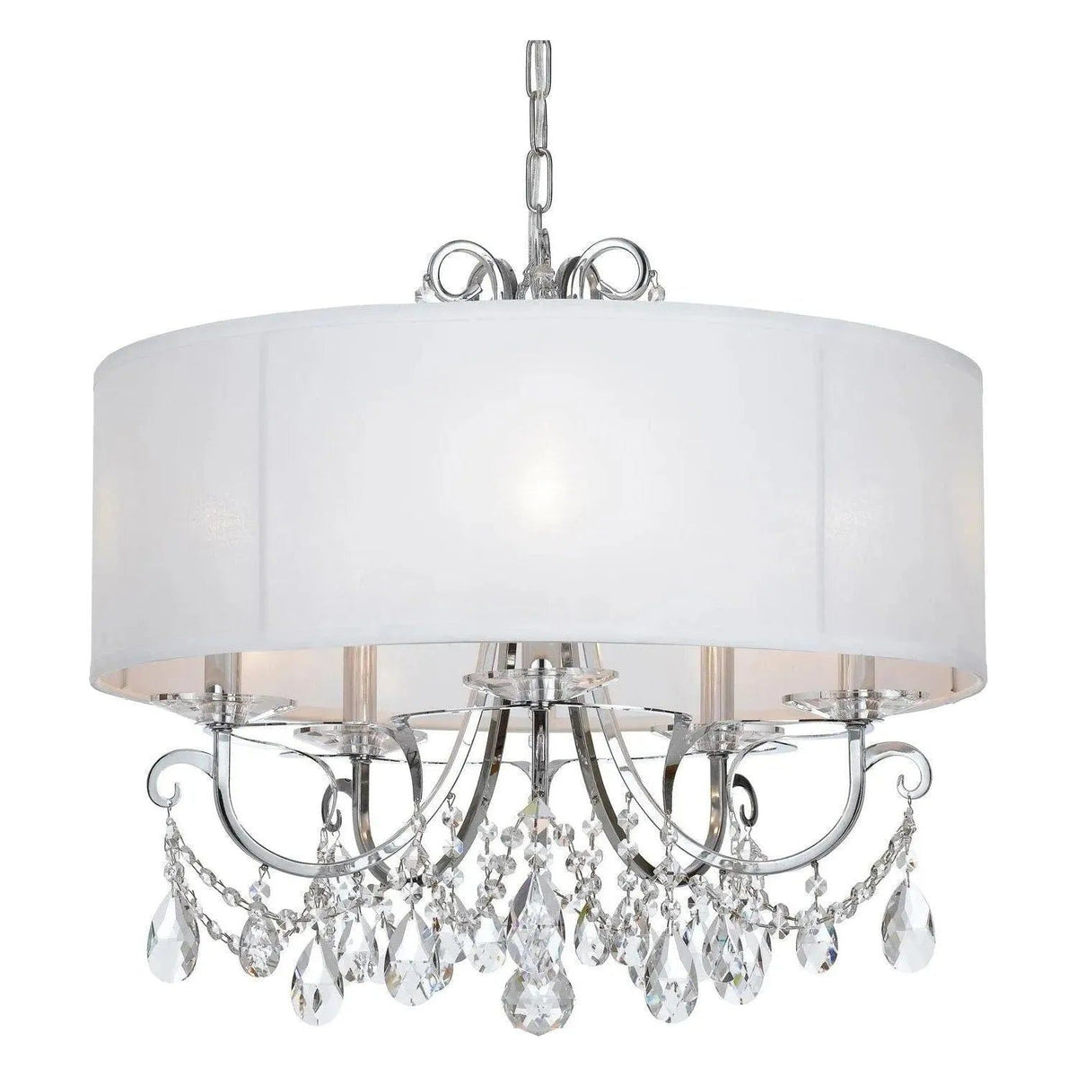 Crystorama - Othello Drum Shade Chandelier - 6625-CH-CL-MWP | Montreal Lighting & Hardware
