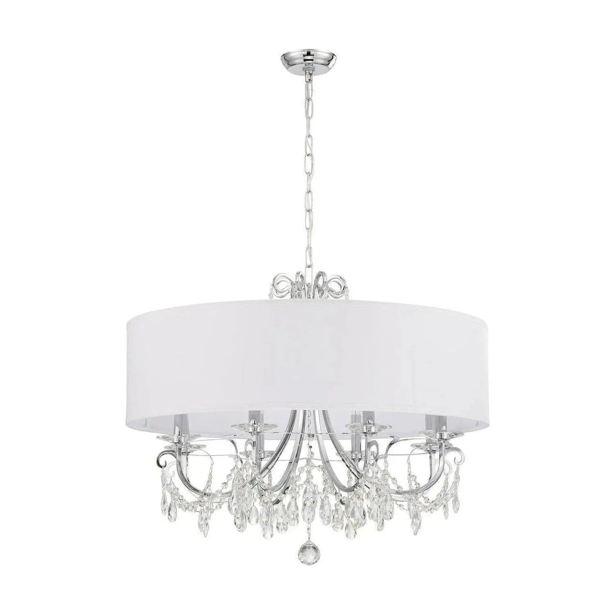 Crystorama - Othello Drum Shade Chandelier - 6628-CH-CL-MWP | Montreal Lighting & Hardware
