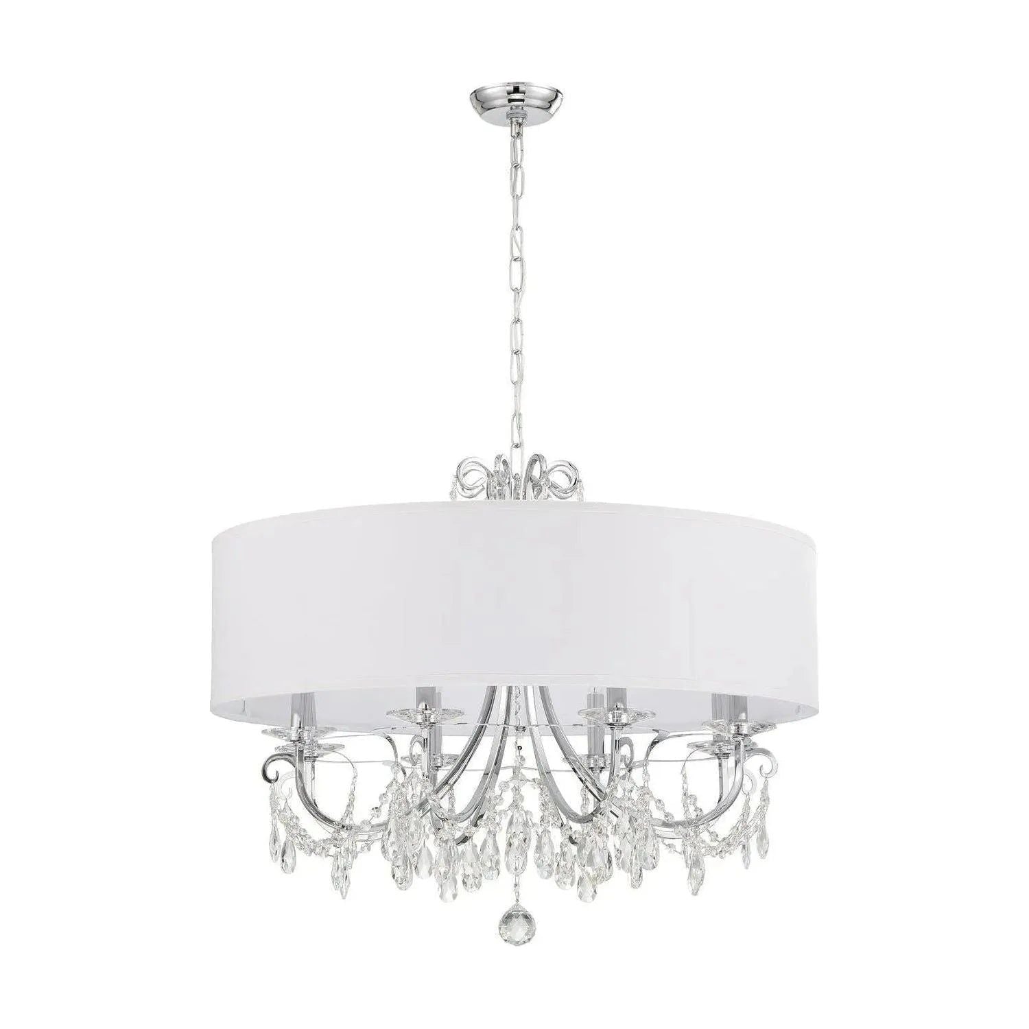 Crystorama - Othello Drum Shade Chandelier - 6628-CH-CL-MWP | Montreal Lighting & Hardware