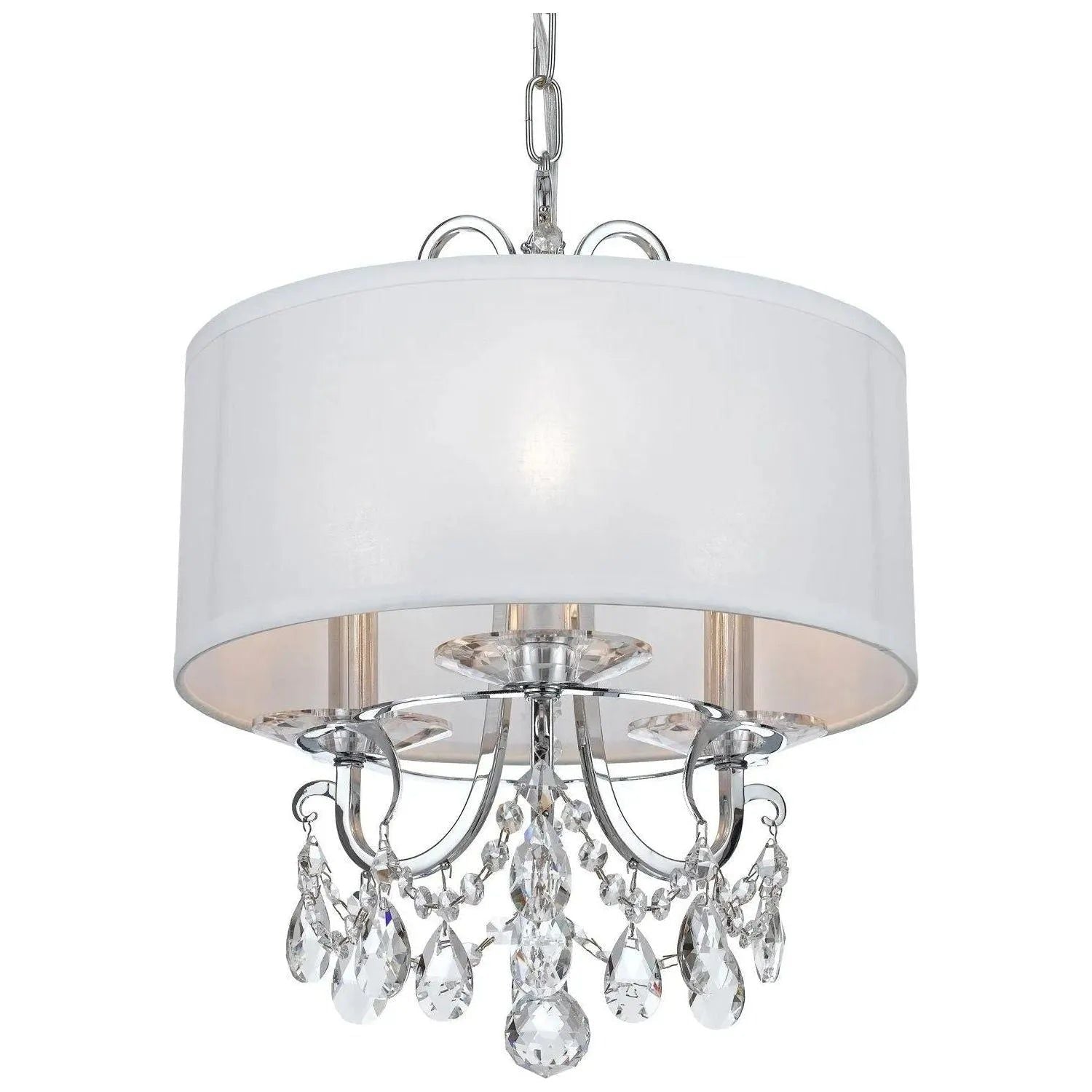 Crystorama - Othello Drum Shade Mini Chandelier - 6623-CH-CL-SAQ | Montreal Lighting & Hardware