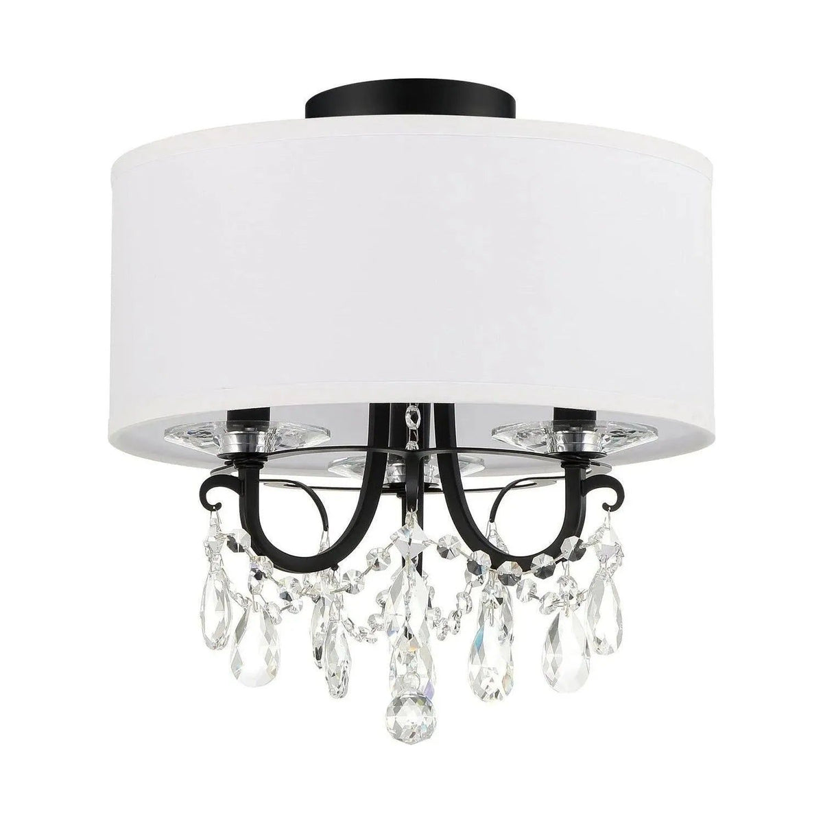 Crystorama - Othello Drum Shade Semi-Flush Mount - 6623-MK-CL-MWP_CEILING | Montreal Lighting & Hardware