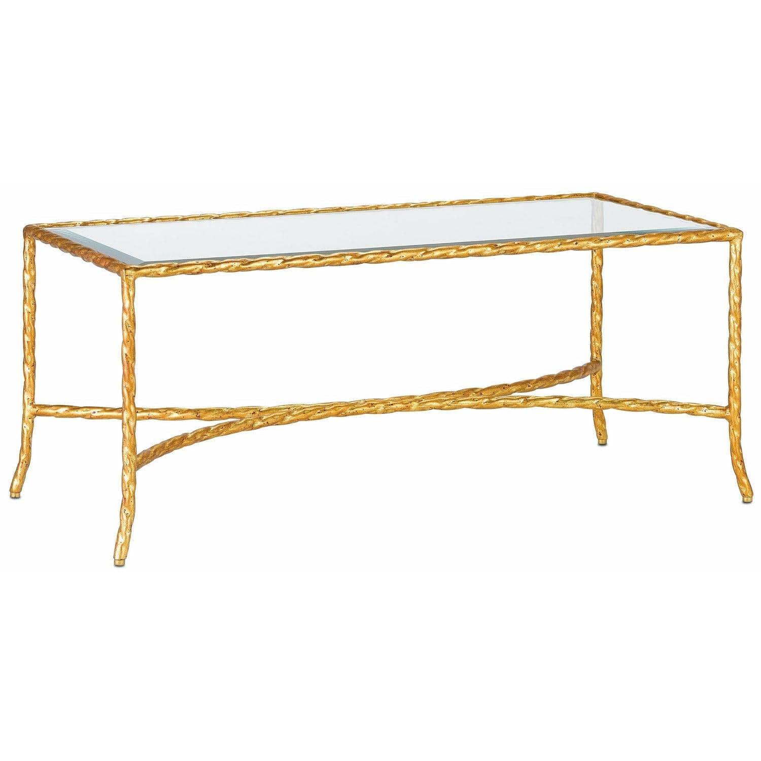 Currey and Company - Gilt Cocktail Table - 4057 | Montreal Lighting & Hardware
