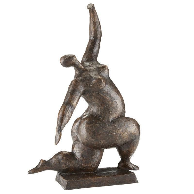 Currey and Company - Stretching Dancer Bronze Scuplture - 1200-0543 | Montreal Lighting & Hardware