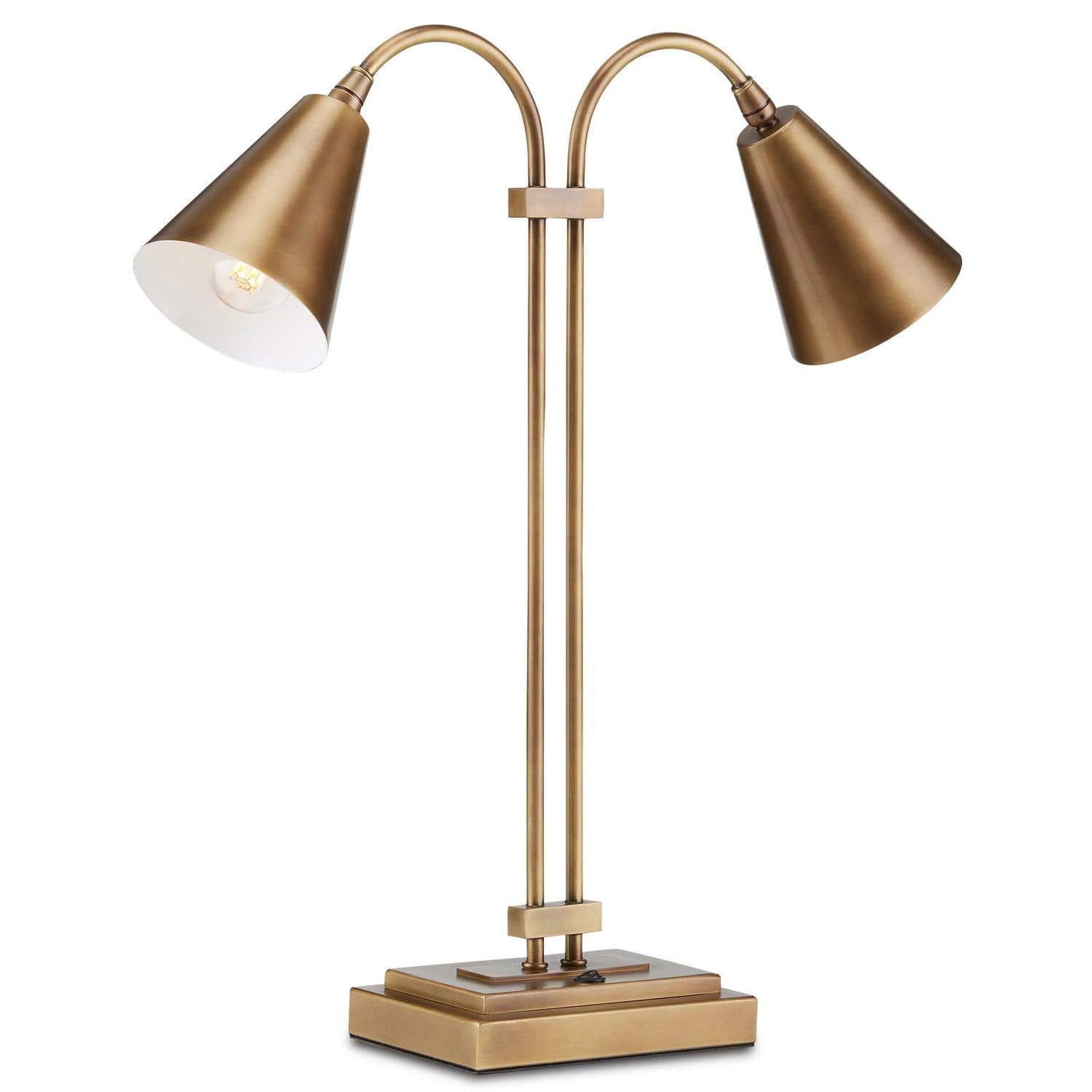 Currey and Company - Symmetry Double Desk Lamp - 6000-0784 | Montreal Lighting & Hardware