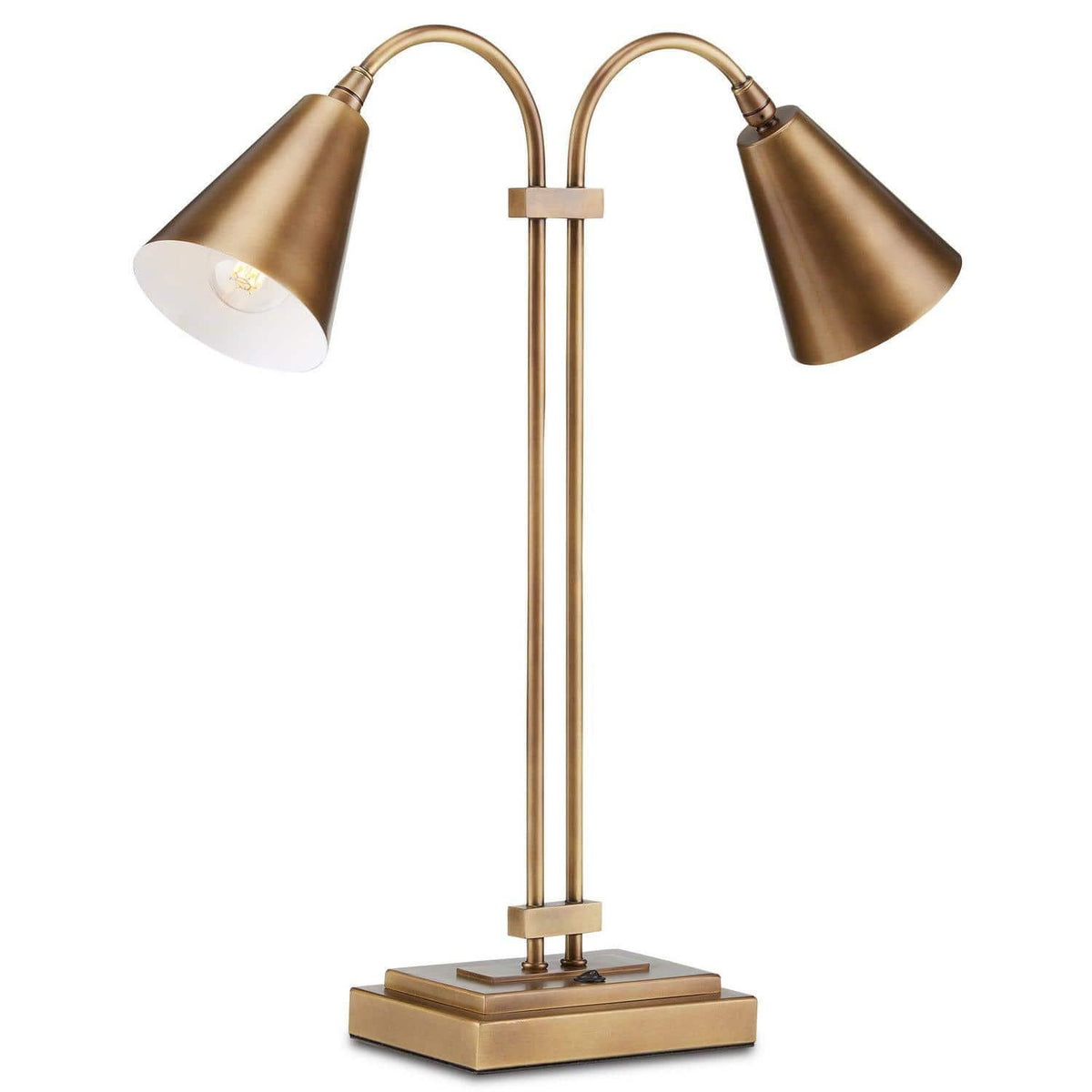 Currey and Company - Symmetry Double Desk Lamp - 6000-0784 | Montreal Lighting & Hardware