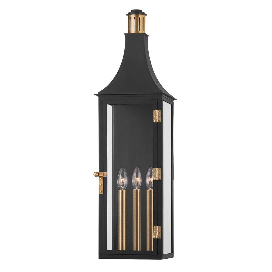 Troy Lighting - Wes Exterior Wall Sconce - B7831-PBR/TBK | Montreal Lighting & Hardware