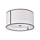 Dainolite - Notched Drum Flush Mount - NDR-153FH-BK-WH | Montreal Lighting & Hardware