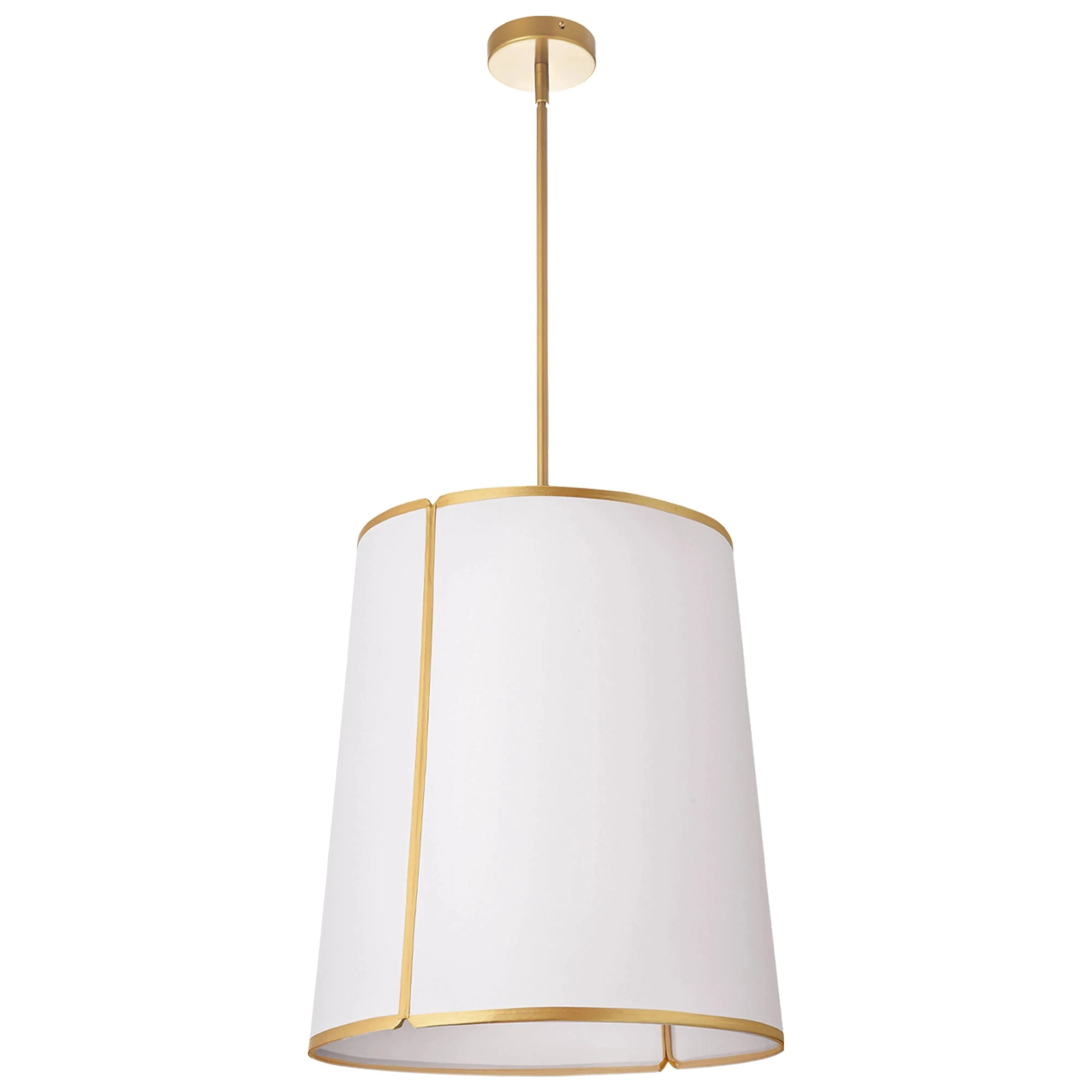 Dainolite - Notched Drum Pendant - NDR-183P-GLD-WH | Montreal Lighting & Hardware