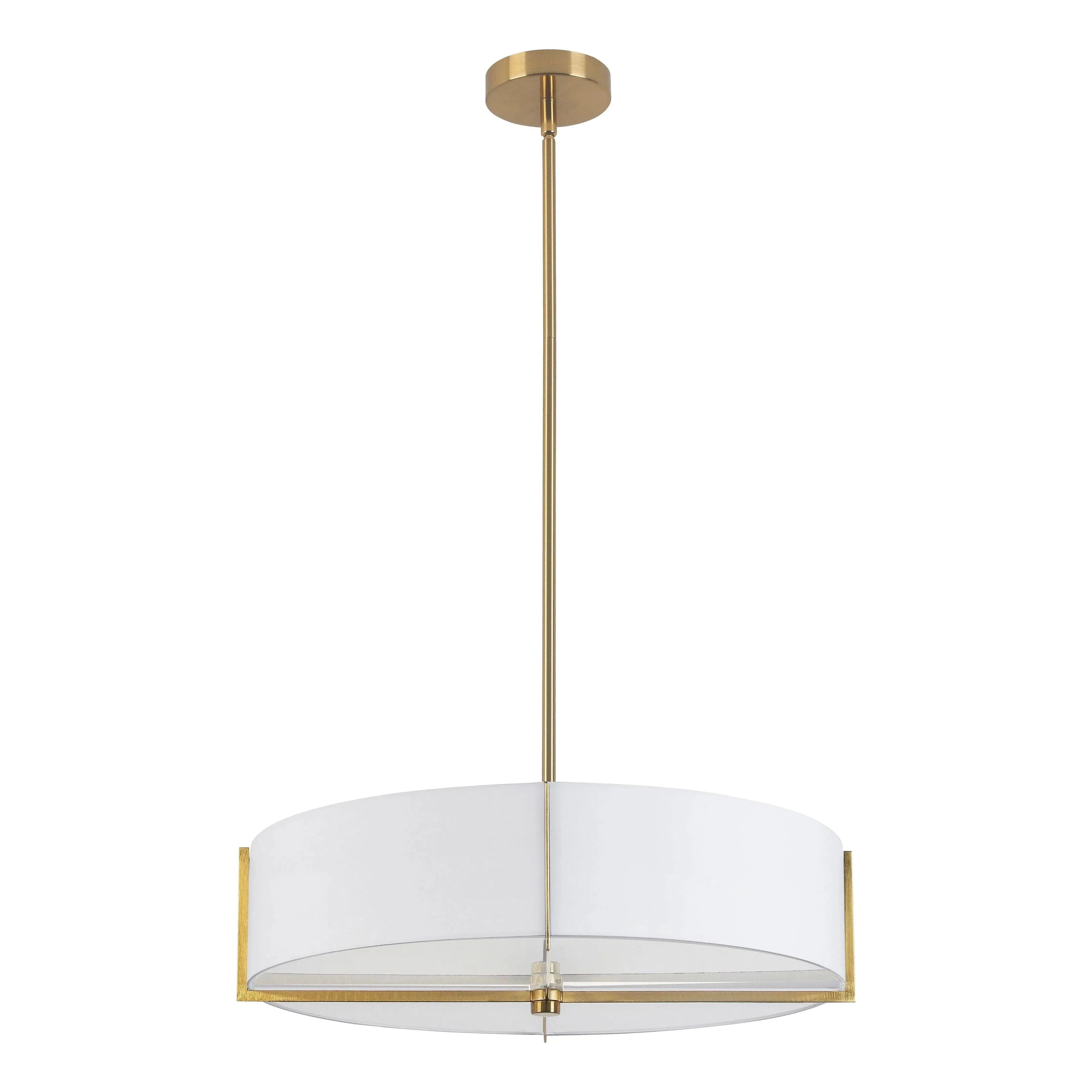 Dainolite - Preston-Pendant - PST-214P-AGB-WH | Montreal Lighting & Hardware