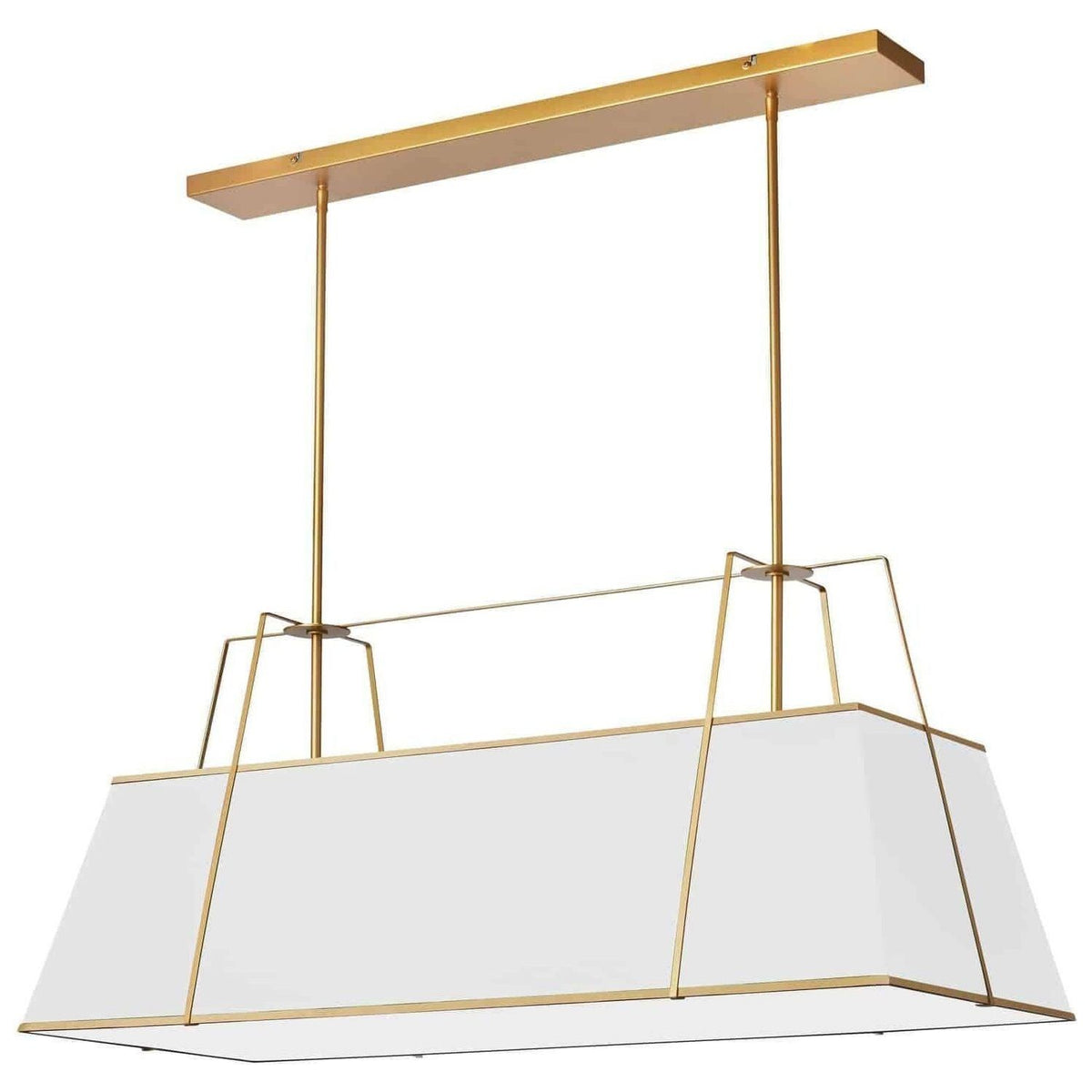 Dainolite - Trapezoid Chandelier - TRA-444HC-GLD-WH | Montreal Lighting & Hardware