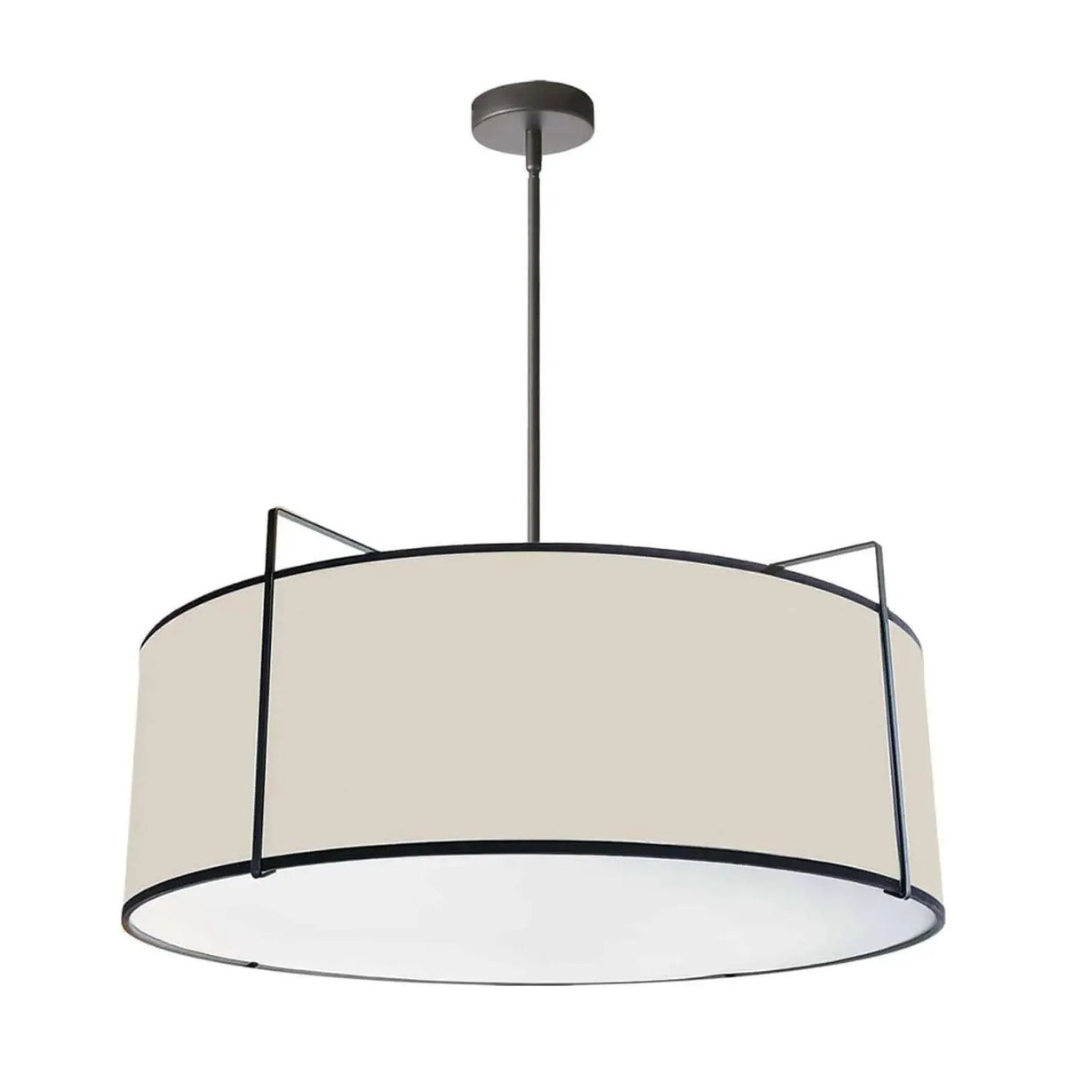 Dainolite - Trapezoid-Drum-Pendant - TRA-244P-BK-CRM | Montreal Lighting & Hardware