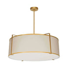 Dainolite - Trapezoid-Drum-Pendant - TRA-244P-GLD-CRM | Montreal Lighting & Hardware