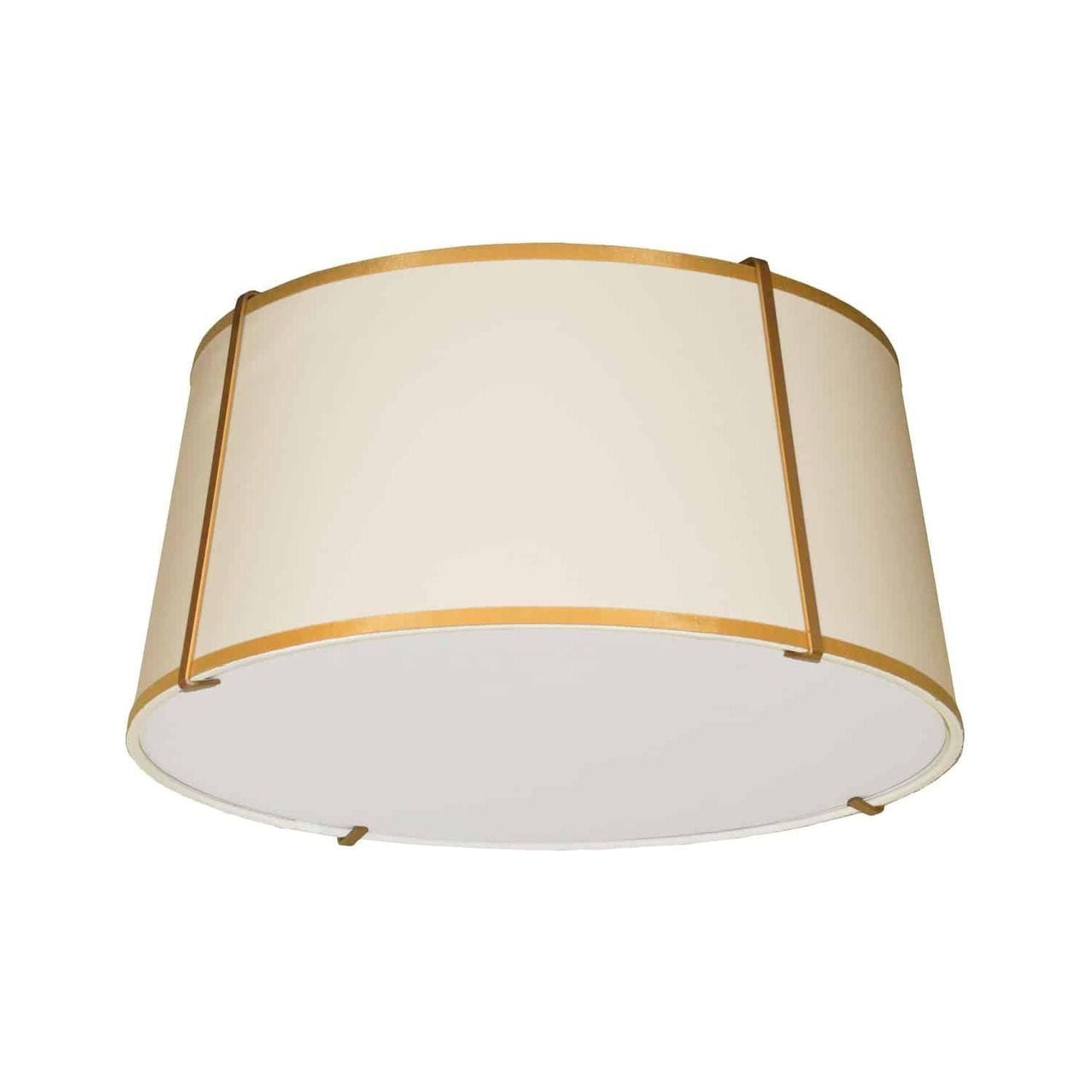 Dainolite - Trapezoid Flush Mount - TRA-3FH-BK-CRM | Montreal Lighting & Hardware