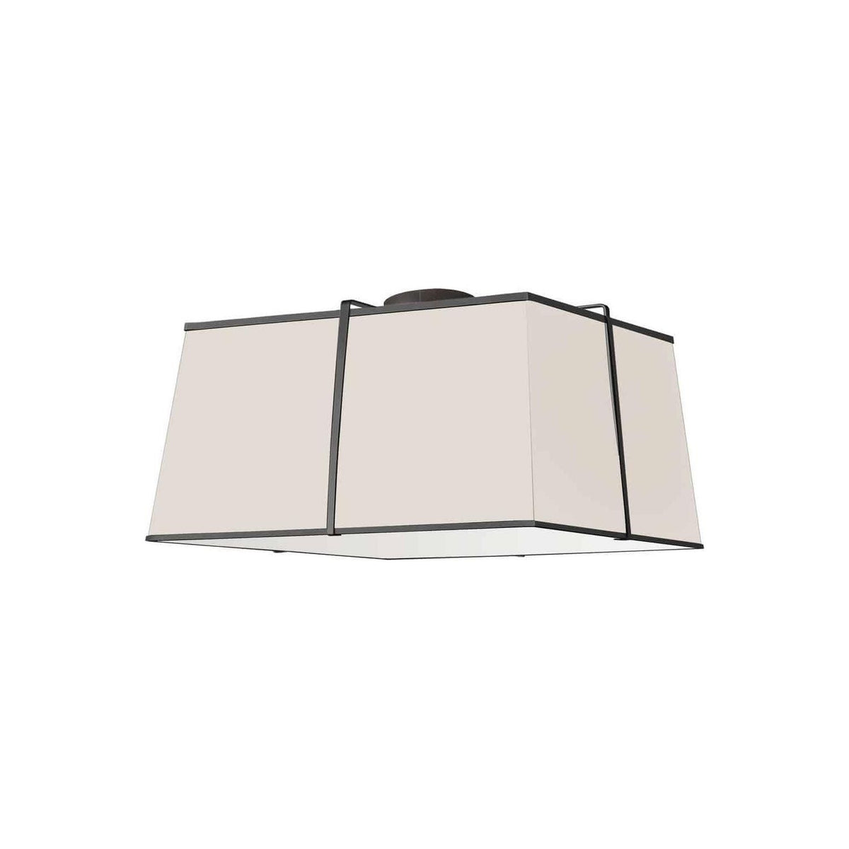 Dainolite - Trapezoid Square Flush Mount - TRA-163FH-BK-CRM | Montreal Lighting & Hardware