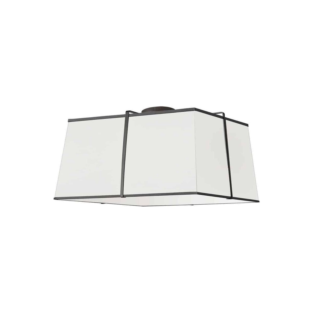 Dainolite - Trapezoid Square Flush Mount - TRA-163FH-BK-WH | Montreal Lighting & Hardware