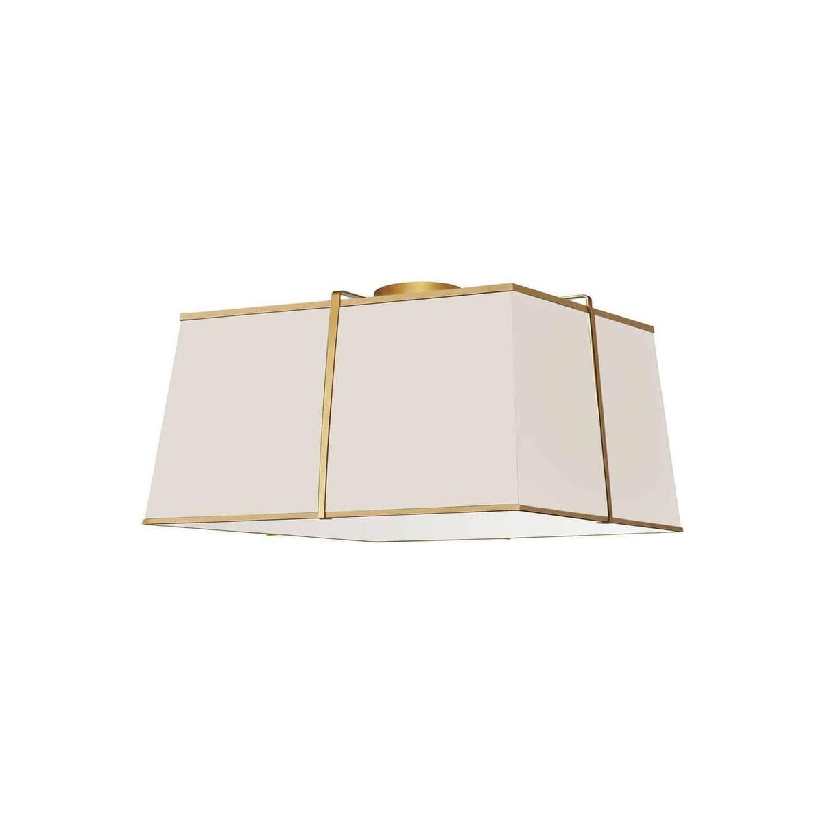 Dainolite - Trapezoid Square Flush Mount - TRA-163FH-GLD-CRM | Montreal Lighting & Hardware
