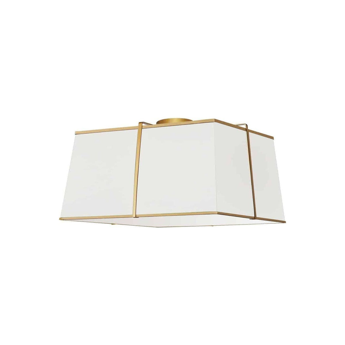 Dainolite - Trapezoid Square Flush Mount - TRA-163FH-GLD-WH | Montreal Lighting & Hardware