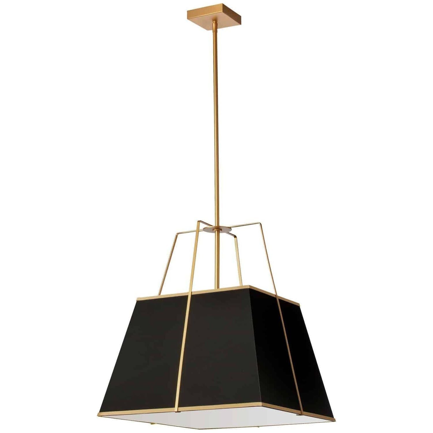 Dainolite - Trapezoid Square Pendant - TRA-181P-GLD-BK | Montreal Lighting & Hardware