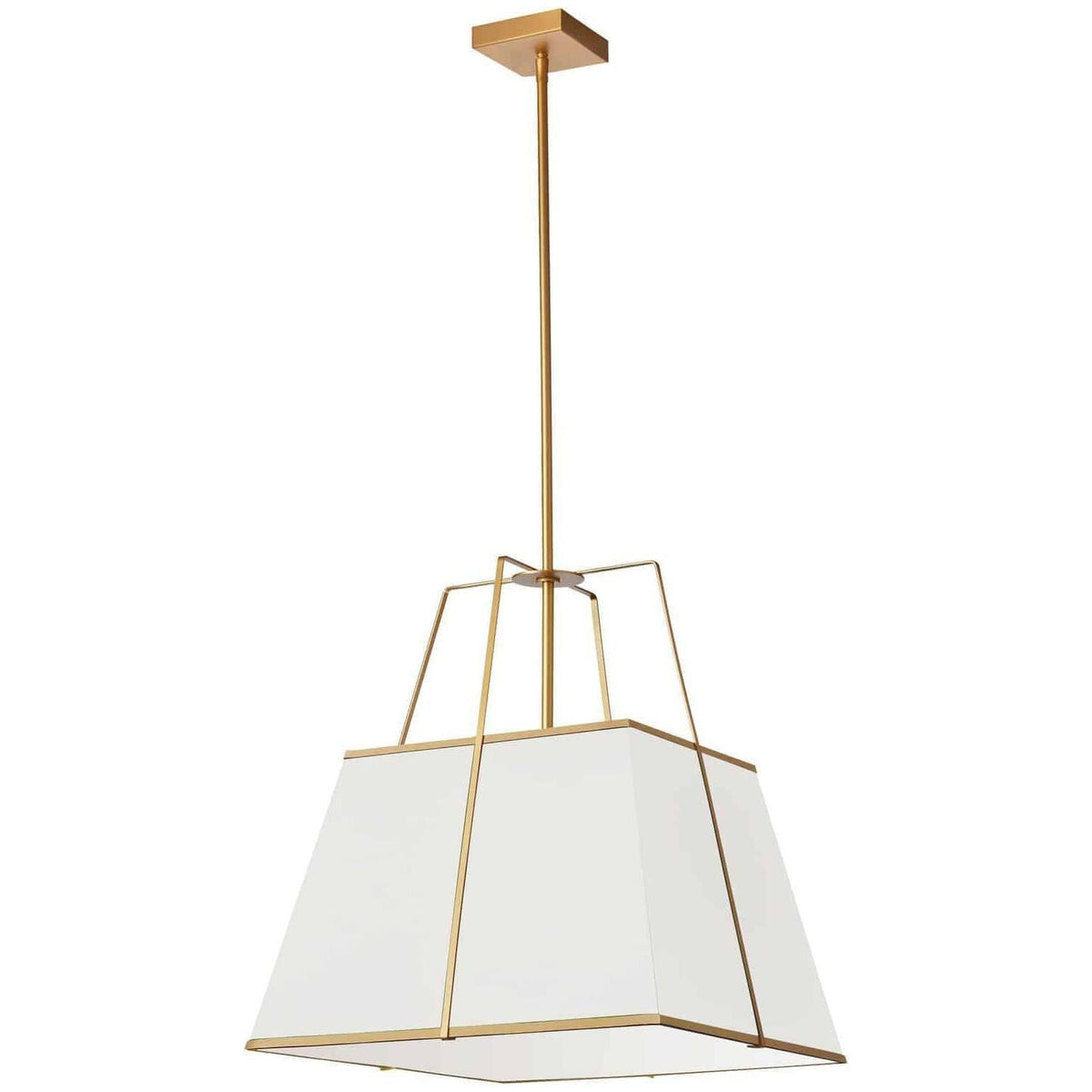 Dainolite - Trapezoid Square Pendant - TRA-181P-GLD-WH | Montreal Lighting & Hardware