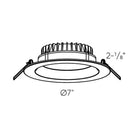Dals Lighting - DDP 6" Deep Regressed Panel 5CCT - DDP6-CC-WH | Montreal Lighting & Hardware