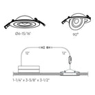DALS Lighting - FGM 6 Inch 5CCT LED Gimbal Light - FGM6-CC-BK | Montreal Lighting & Hardware