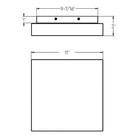 DALS Lighting - FUZ LED Flush Mount - FUZ11-CC-BK | Montreal Lighting & Hardware