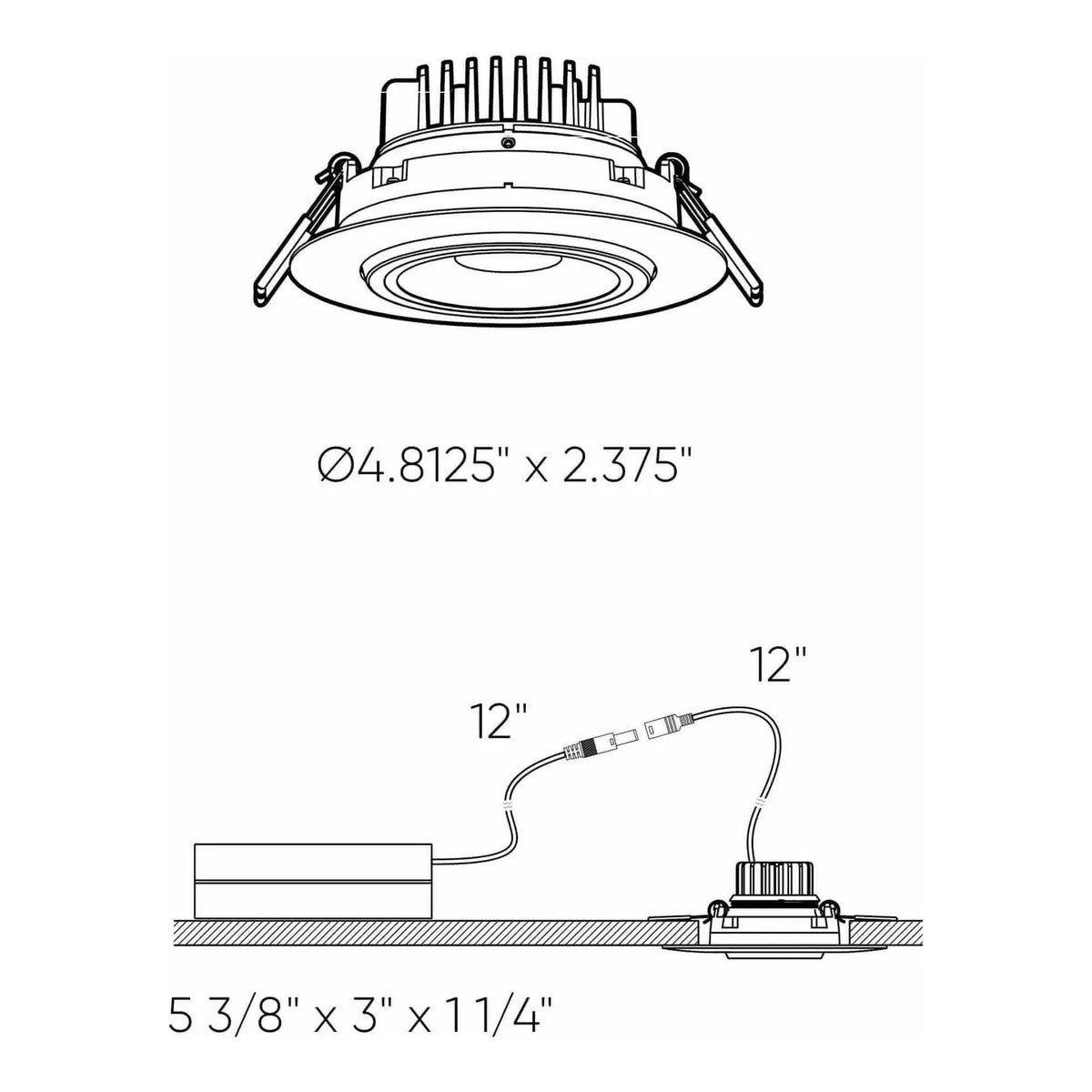 DALS Lighting - GMB 4 Inch Round 5CCT LED Gimbal Light - GMB4-CC-BK | Montreal Lighting & Hardware