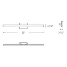 DALS Lighting - LEDVAN003 Vanity Light - LEDVAN003-CC-24BB | Montreal Lighting & Hardware