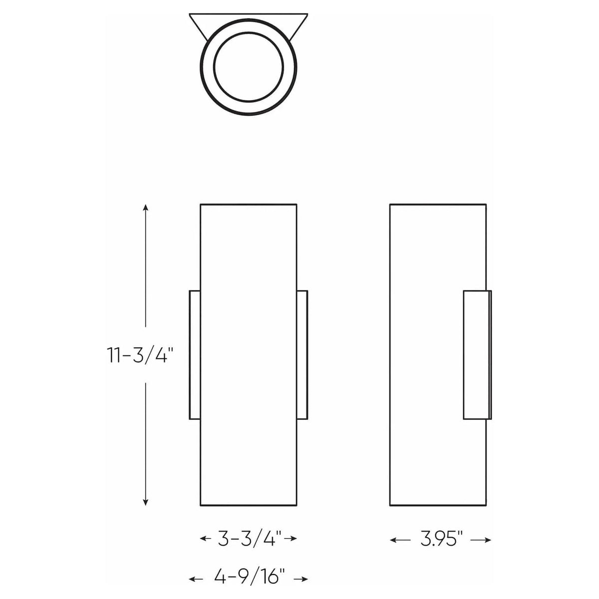 DALS Lighting - LEDWALL-A Round LED Cylinder Light - LEDWALL-A-BK | Montreal Lighting & Hardware