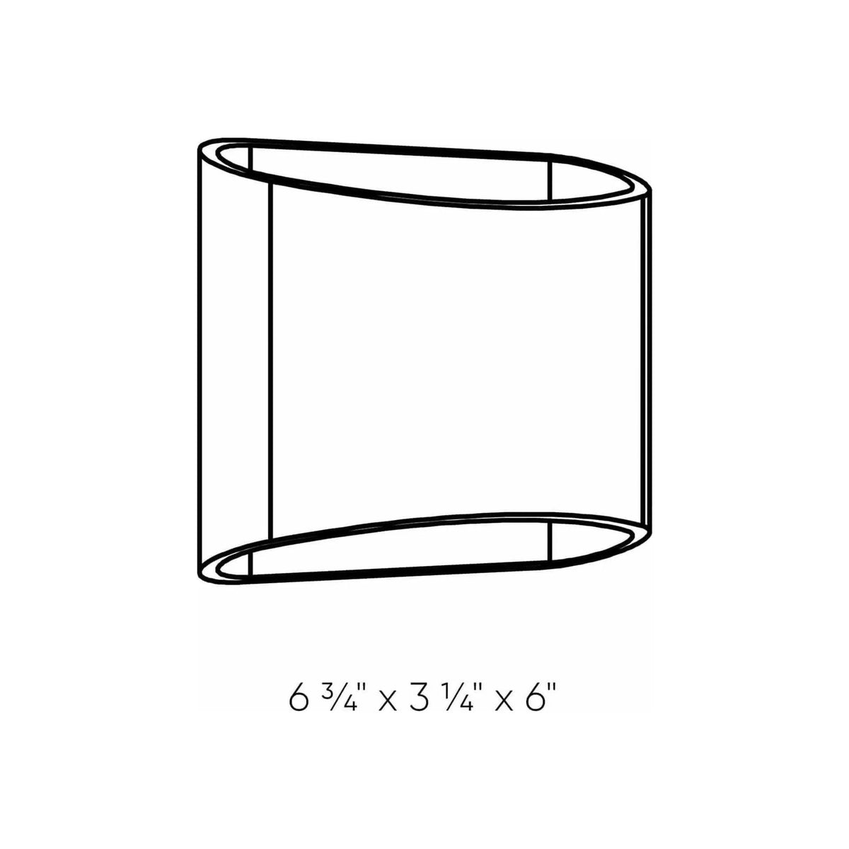 DALS Lighting - LEDWALL-H Oval Up/Down LED Wall Light - LEDWALL-H-BK | Montreal Lighting & Hardware