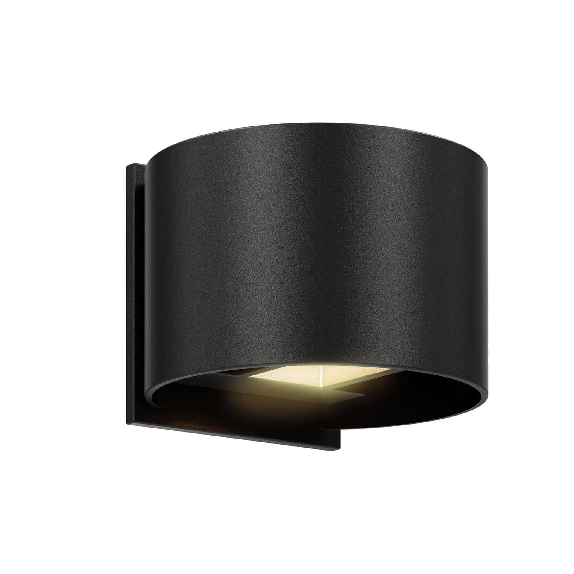 Dals Lighting - LEDWALL002D Round Up/Down LED Wall Light - LEDWALL002D-BK | Montreal Lighting & Hardware