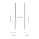 DALS Lighting - STK Sleek Linear LED Wall Sconce - STK21-3K-BK | Montreal Lighting & Hardware