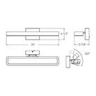 DALS Lighting - VSW LED Swivel Bath Vanity - VSW24-CC-BK | Montreal Lighting & Hardware