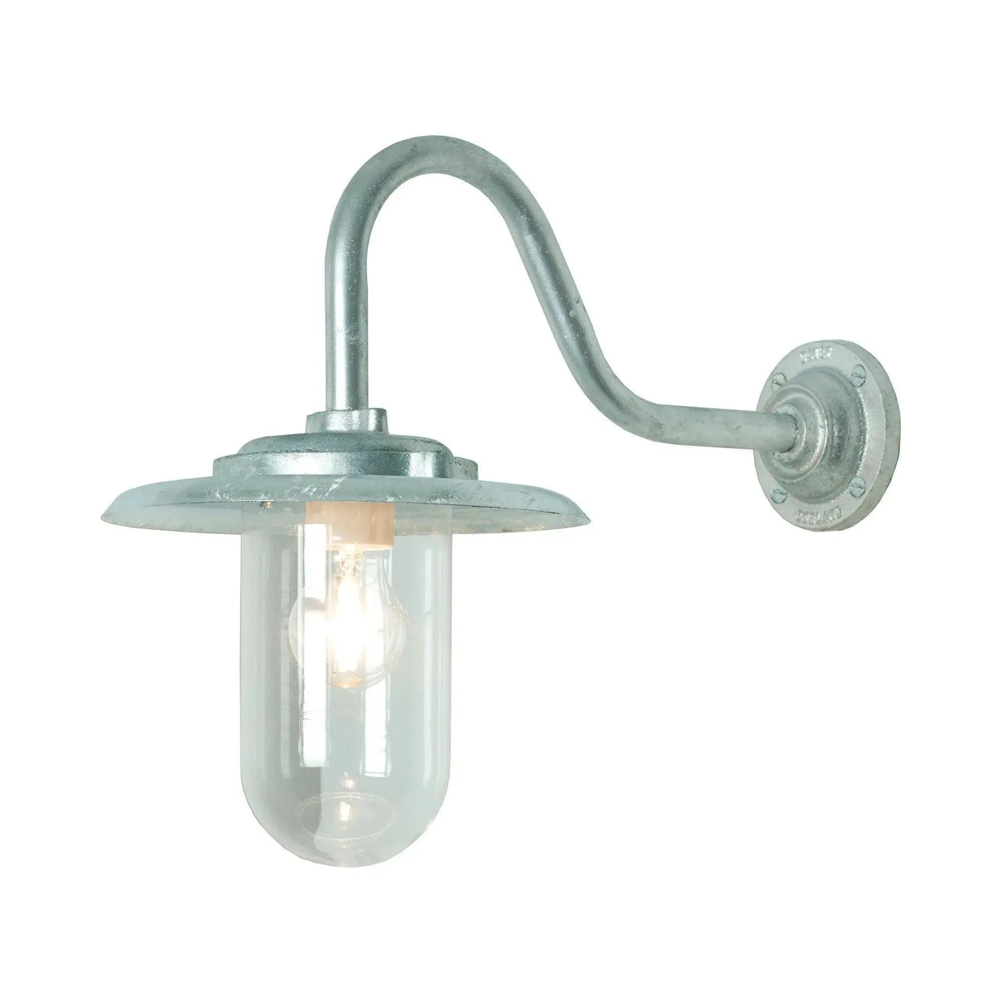 Davey Lighting - Exterior Bracket Light, 100W, Swan Neck 7677 - US-DP7677/GA/100C/S | Montreal Lighting & Hardware