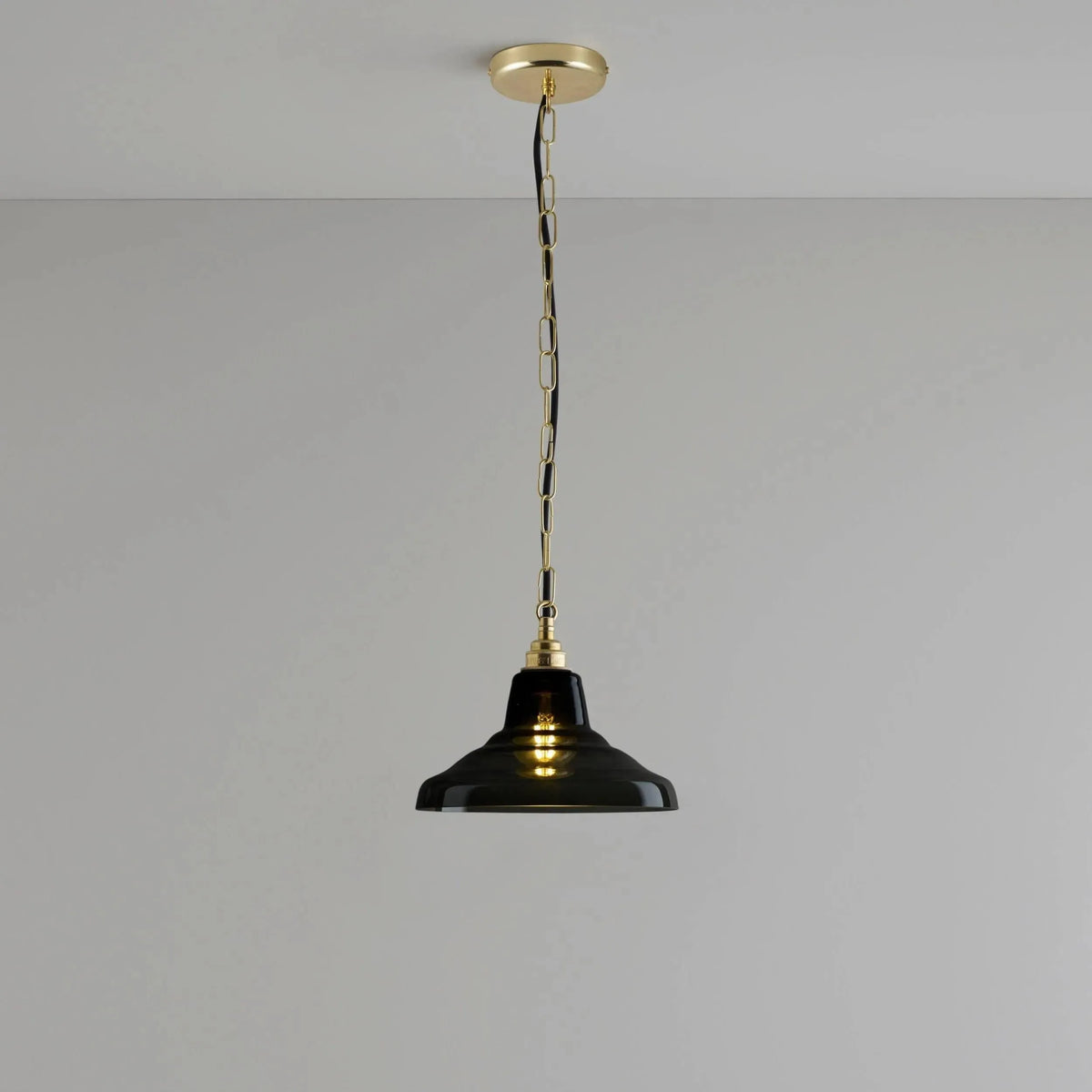 Davey Lighting - Glass School Pendant Light - US-DP8200/S/AN/BR | Montreal Lighting & Hardware