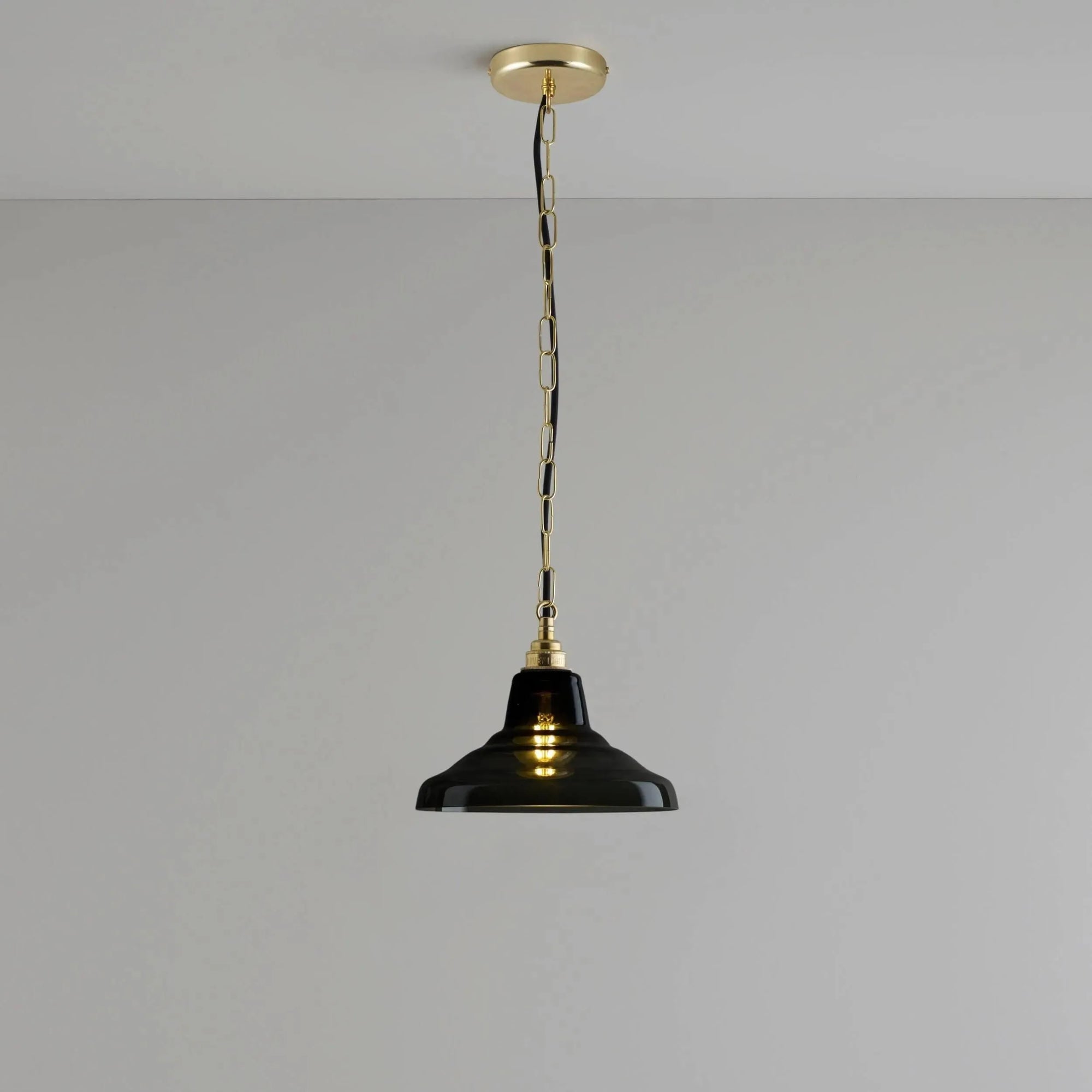 Davey Lighting - Glass School Pendant Light - US-DP8200/S/AN/BR | Montreal Lighting & Hardware